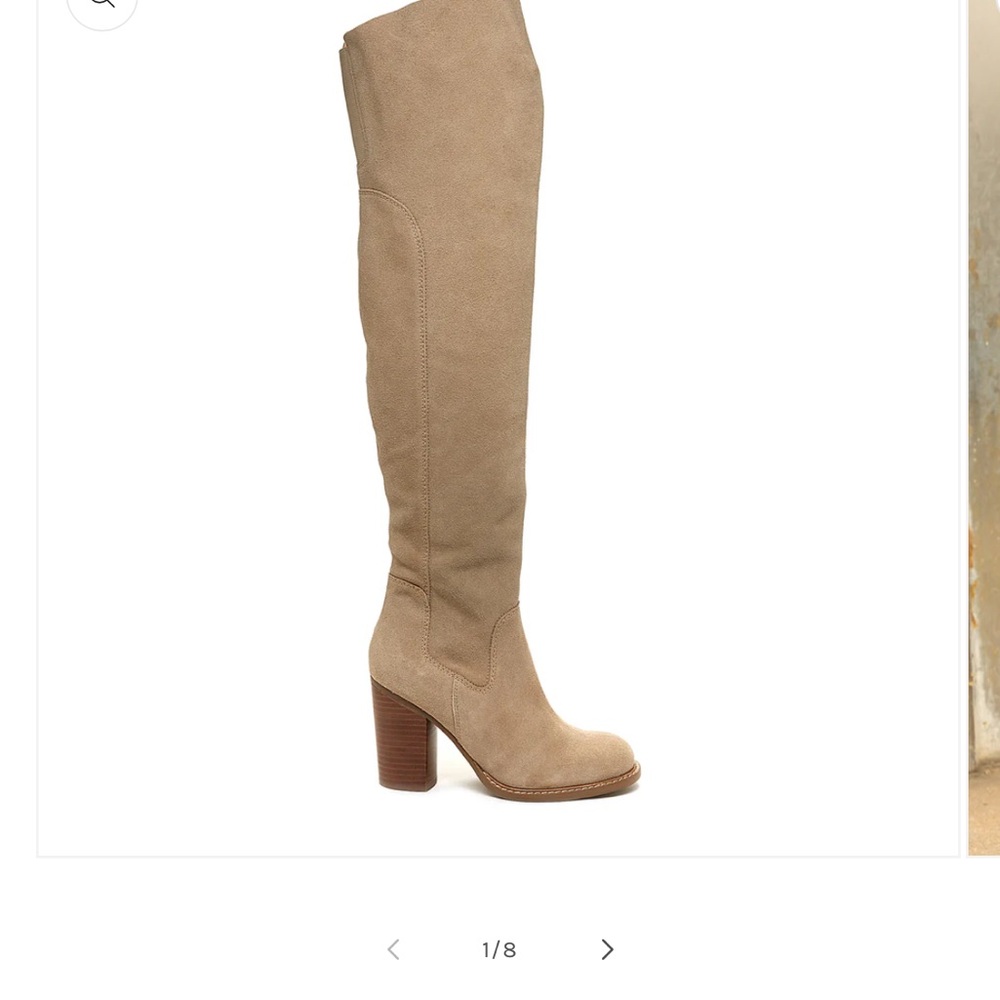 NWOB KELSI DAGGER Elegant Tan OVER THE Knee-High Women's SUEDE  Boots SIZE 8